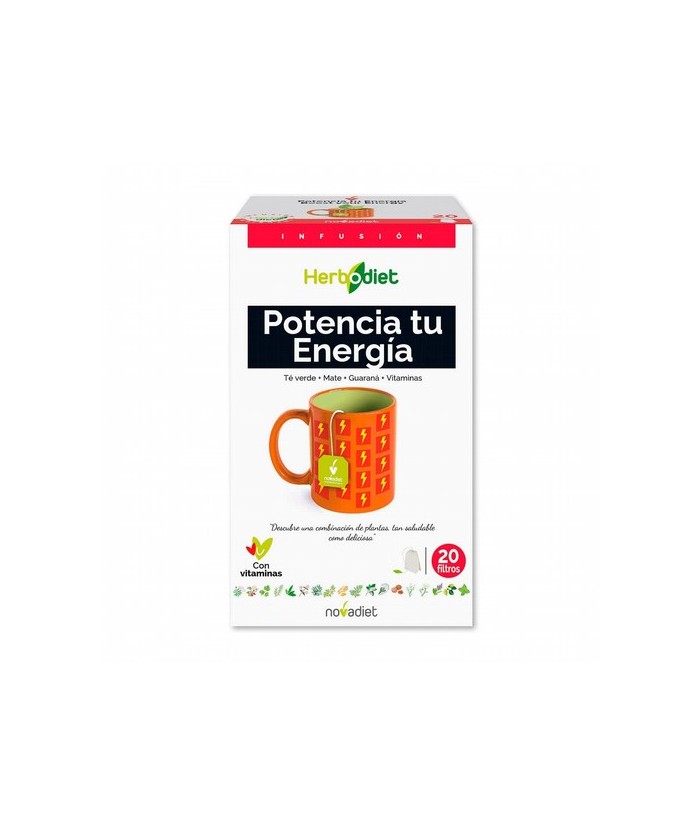 Ingredientes
Té verde, hoja (53%); Mate, hoja (24%); Guaraná, semilla (10%); Aroma de guaraná (7%), Complejo de Vitaminas (6%)
