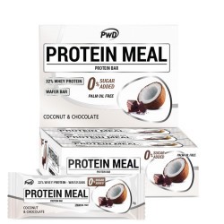 COCO CON CHOCOLATE
Barrita proteica sabor coco. Con edulcorantes.
Coconut flavor protein bar. With sweeteners.
Barre de prot
