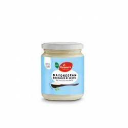 MAYONEGRAN MAYONESA SIN HUEVO BIO, 245 g
Ref. 015905

Ingredientes: aceite de girasol*, agua, azúcar de caña integral*, vina