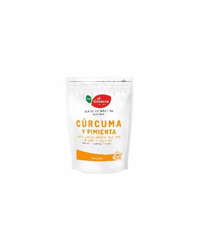 CURCUMA Y PIMIENTA BIO, 200 g
Ref. 014100

Ingredientes: cúrcuma rizoma polvo* 95% (Cúrcuma longa L.), pimienta negra fruto 