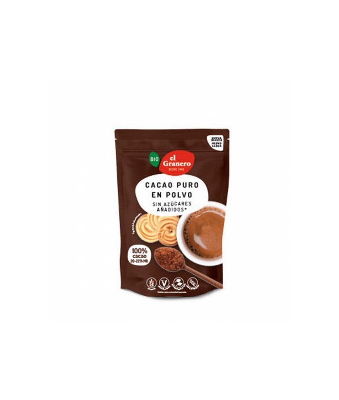 CACAO EN POLVO 20-22% MATERIA GRASA BIO, 250 g
Ref. 019116

Ingredientes: cacao en polvo* (20-22% materia grasa) y regulador