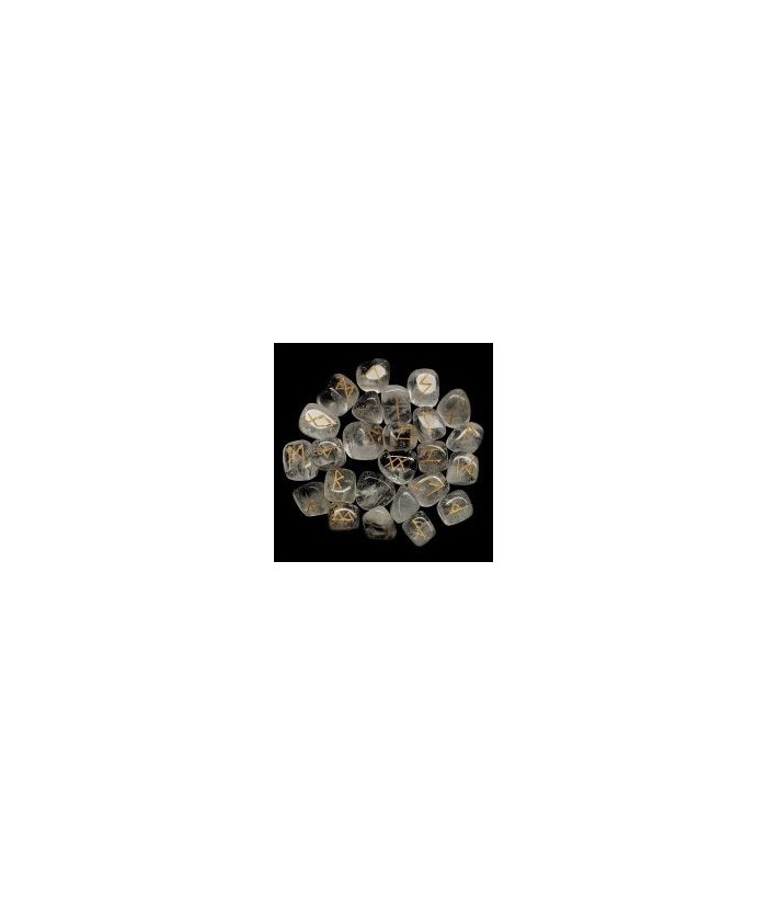 24 piezas de CRISTAL ROCA con los símbolos de las runas grabados en dorado.
Incluye caja y folleto explicativo.
Medida de las