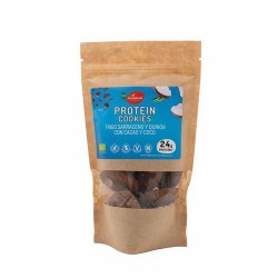 
GALLETAS COOKIES PROTEIN CACAO Y COCO BIO, 130 g
Ref. 019190

Ingredientes: pas de dátil* (26%), harina de trigo sarraceno
