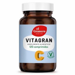 
VITAGRAN C (VITAMINA C+BIOFLAVONOIDES) 120 COMP. 830 mg
Ref. 013117

Ingredientes: agente de carga celulosa microcristalin