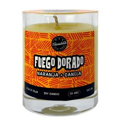 TRI.VELA VASO FUEGO DORADO...