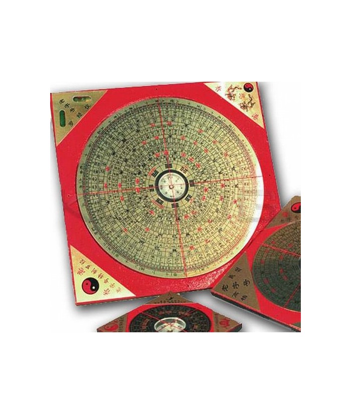 Brújula para feng shui de madera.

Medidas: 15 cm. x 15 cm.

Su nombre en la cultura china es conocido como Luopan. Es un i