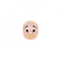 Daruma, Daruma: hago un propósito y te pinto un ojo. Cuando lo haya cumplido, te pintaré el otro.
El Daruma rosa se utiliza 
