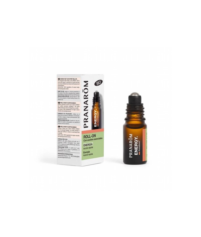 Diseñado para reducir las sensaciones causadas por la fatiga física y mental, el Roll-on olfativo ENERGY con Aceites Esenciales