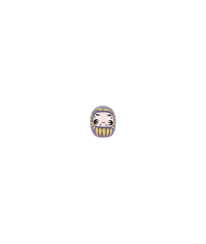 Daruma, Daruma: hago un propósito y te pinto un ojo. Cuando lo haya cumplido, te pintaré el otro.
El Daruma violeta se utili
