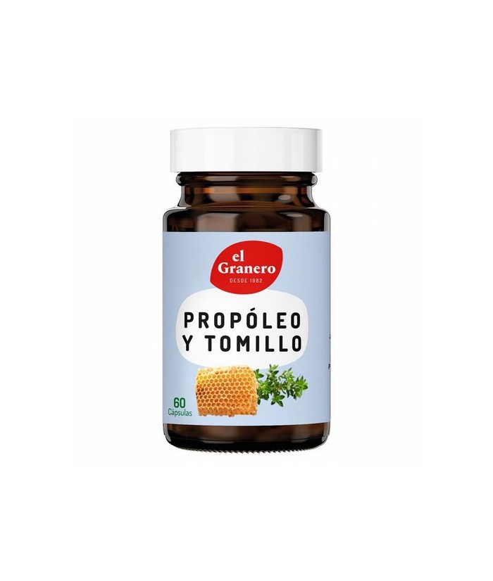 
PROPOLEO + TOMILLO, 60 CAP., 460 mg
Ref. 019206

Ingredientes: extracto seco de propóleo, agente de recubrimiento: hidroxi