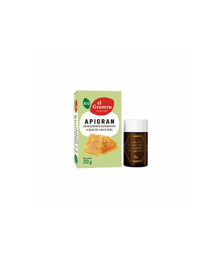 APIGRAN JALEA REAL BIO (F), 20 g
Ref. 013812

Ingredientes: jalea real* fresca.
(*)=De cultivo ecológico.