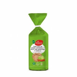 
TORTITAS DE ARROZ Y MAIZ CON MANZANA Y CANELA BIO, 127 g
Ref. 019140

Ingredientes: arroz integral* 51,2%, maíz* 27,6%, co