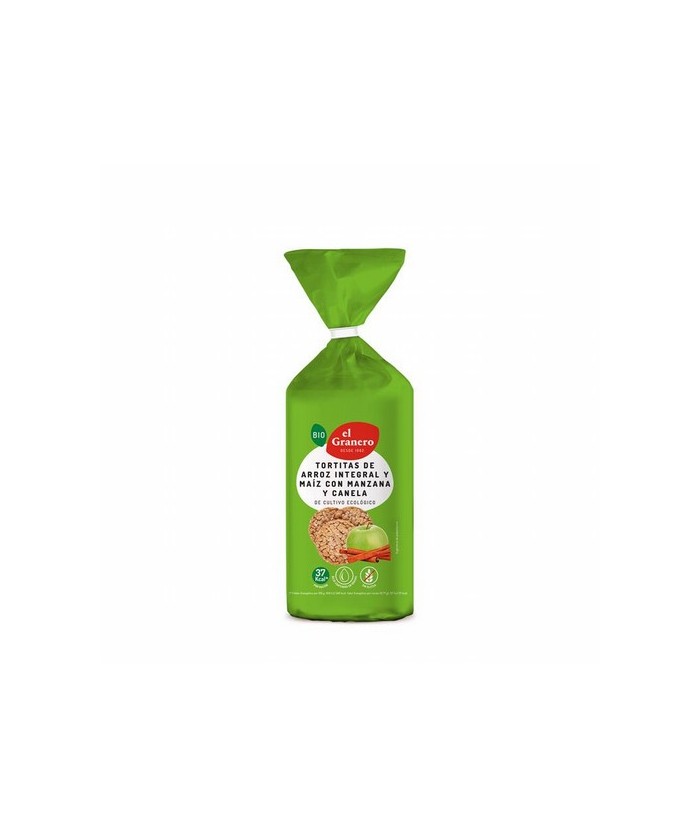 
TORTITAS DE ARROZ Y MAIZ CON MANZANA Y CANELA BIO, 127 g
Ref. 019140

Ingredientes: arroz integral* 51,2%, maíz* 27,6%, co