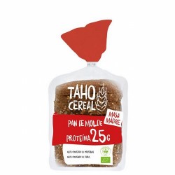 
PAN DE MOLDE PROTEINA 25 G CON MASA MADRE BIO, 400 g
Ref. 931024

Ingredientes: harina de trigo integral 22% (gluten)*, ha