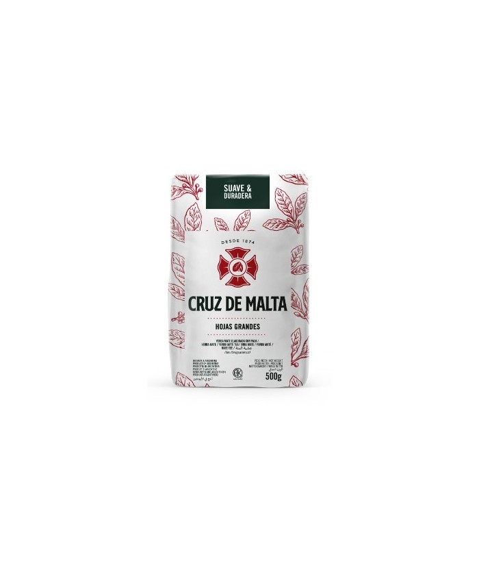 Yerba Mate Cruz Malta 500 gr
Ahora Cruz de Malta tiene Hojas más Grandes, que hacen que su sabor dure más mates, debido a que 