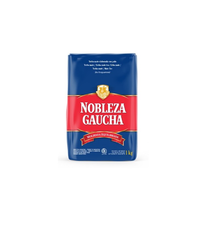 YERBA NOBLEZA GAUCHA 1KG. Una yerba que ofrece siempre el sabor parejo hasta el último mate. Molienda equilibrada. Esta elabora