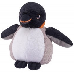 Explora el encantador mundo del pingüino emperador Pocketkins-Eco de Wild Republic. Esta maravilla de peluche ecológica muestra