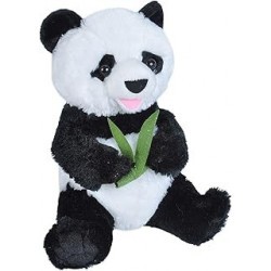 Wild republic panda con bambú. El panda dulce y seguro de sí mismo quiere comer bambú todo el día - y acurrucarse contigo. Con 