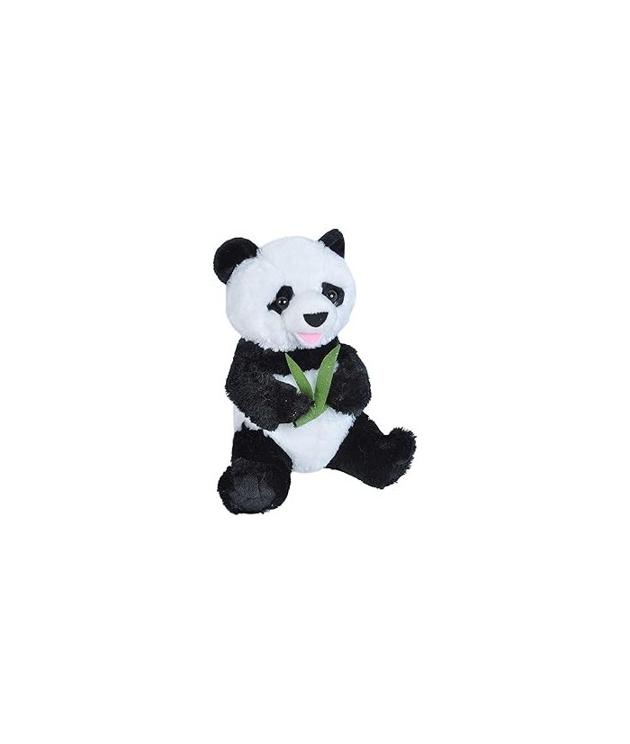 Wild republic panda con bambú. El panda dulce y seguro de sí mismo quiere comer bambú todo el día - y acurrucarse contigo. Con 