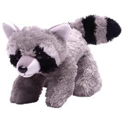 ¡Descubre un mundo de intriga forestal con el mapache Hug'ems de Wild Republic! Este juguete de peluche bellamente elaborado en