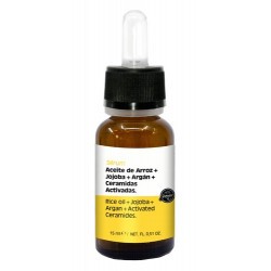 Sérum facial que combate la pigmentación, reduce manchas y cicatrices, hidrata profundamente, regenera la piel y mejora su text