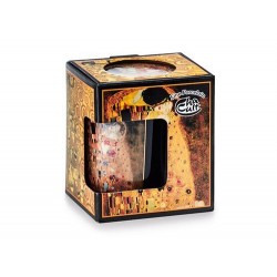 Esta extraordinaria taza de té de hierbas muestra interpretaciones de dos obras de arte mundialmente famosas del artista austri