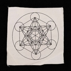 Tapete 100% de algodón natural con motivo Metatron.

Medida: 30 x 30 cm