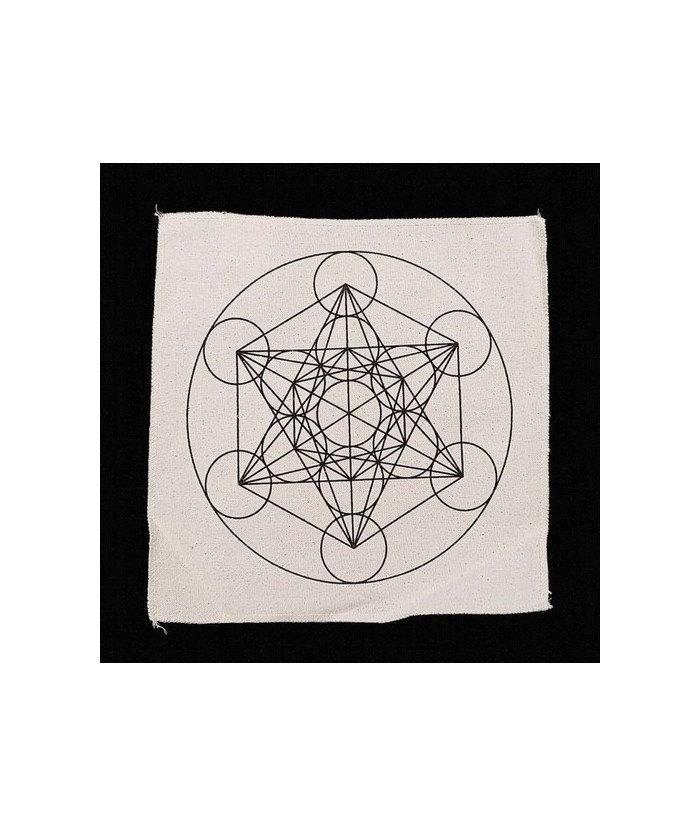 Tapete 100% de algodón natural con motivo Metatron.

Medida: 30 x 30 cm