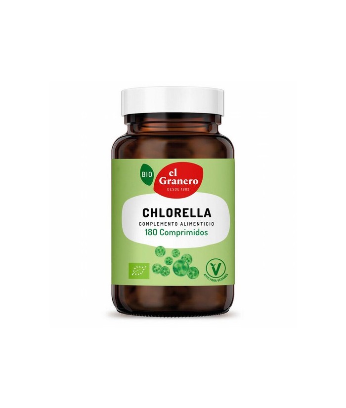 CHLORELLA BIO, 180 COMP. 400 mg
Ref. 013414

Ingredientes: polvo de alga chlorella* (Chlorella pyrenoidosa) (contiene sulfit