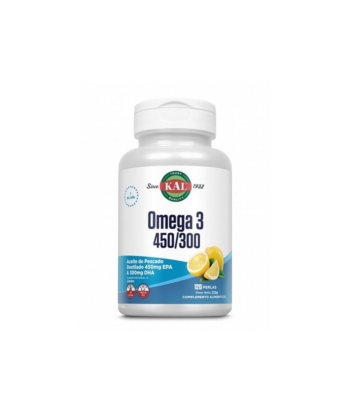 ¿Qué es Omega 3 450 EPA / 300 DHA?
Es un complemento alimenticio que aporta ácidos grasos esenciales que son fundamentales par