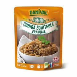 Ingredientes: quinoa** orecocinada de Francia (98.5%), aceite de girasol*, sal marina no refinada del Atlántico. **98% de ingre