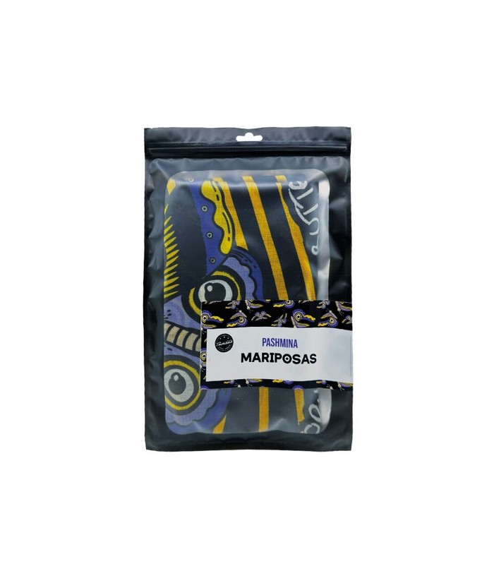 TRI.PASHMINA MARIPOSA 180X60 CM.