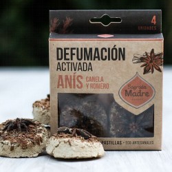 Pastilla de Defumación Activada con Anís, Canela y Romero
Categoría: Pastillas de Defumación Activada
     Hecho a mano
    