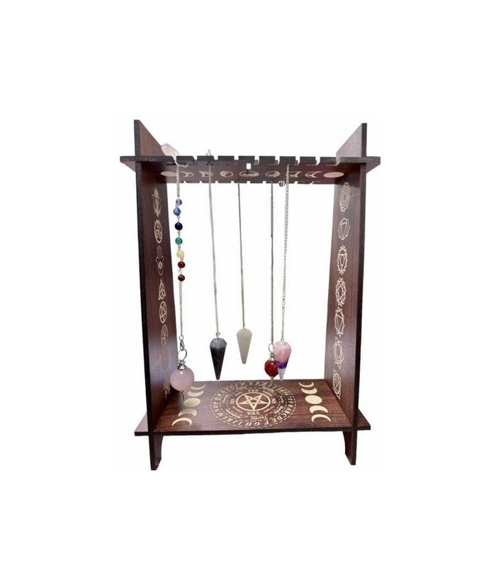 capacidad 19 péndulos
Tamaño aproximado del tablero: 21 cm.

Altura aproximada: 30cm

peso: 250grs