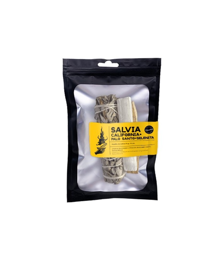 TRI.SALVIA CALIFORNIA PALO SANTO SELENITA 25 GR. 10 CM