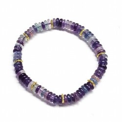 Pulsera de Fluorita en aros de 6mm aprox.

En goma elástica.

Peso: 40 gramos approx.