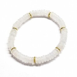 Pulsera de Cristal de Roca en aros de 6mm aprox.

En goma elástica.

Peso: 40 gramos aprox.
