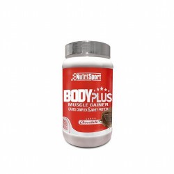 Body Plus, es un batido en polvo formulado a base de proteína concentrada whey (WPC), hidratos de carbono de cadena corta y lar