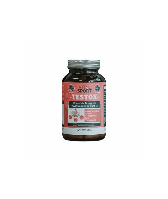 TESTOX es un complemento alimenticio formulado con ingredientes naturales que contribuyen al mantenimiento de los niveles de te