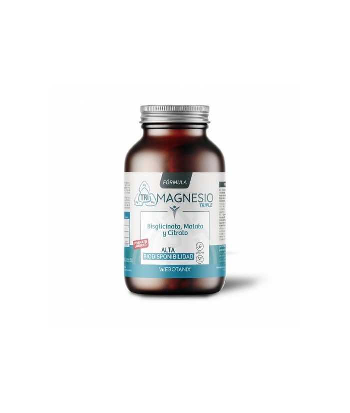 Triple Magnesio Fórmula es un complemento alimenticio a base de magnesio con alta biodisponibilidad y vitamina B6. La sinergia 