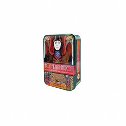 Presentada por primera vez en 1970, la cautivadora imaginería art déco de esta baraja de tarot, ahora clásica, trajo el simboli