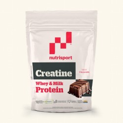 Producto que combina Creatina monohidrato (con la garantía del sello Creapure®) con concentrado de proteína de suero de leche y
