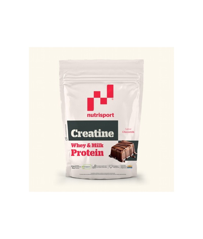 Producto que combina Creatina monohidrato (con la garantía del sello Creapure®) con concentrado de proteína de suero de leche y