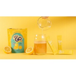 6 Sobres de Té de Kombucha en Polvo KOMGO, Sabor Limón Coreano. Bebida Instantánea con Probióticos y Antioxidantes. Solo 15 Kca