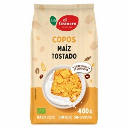 
COPOS DE MAIZ TOSTADO BIO, 400 g
Ref. 011835

Ingredientes: harina de maíz* 95%, sirope de maíz* 4% y sal 1%. Puede conten