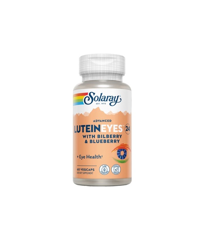 Advanced Lutein eyes 24 mg- 60 cápsulas. Apta para veganos.
Contenido medio (por VegCap)
Mezcla Lutein Eyes 

   (hojas d