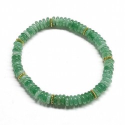 Pulsera de Aventurina Verde en aros de 6mm aprox.

En goma elástica.

Peso: 40 gramos approx