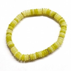 Pulsera de Jade en aros de 6mm aprox.

En goma elástica.

Peso: 40 gramos approx.