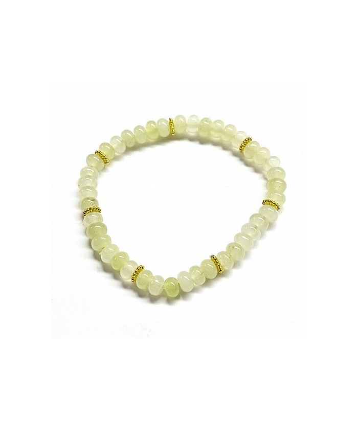 Pulsera de Jade Verde en bola plana de 6mm aprox.

En goma elástica.

Peso: 40 gramos approx.