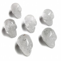 Cráneos de Cristal de Roca.

Medidas: 2,5 x 1,5 x 2,5 cm aprox.

Peso del set: 90 gramos aprox.